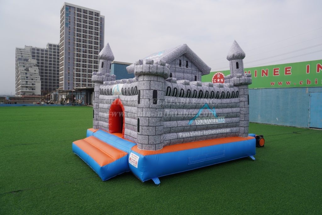 T2-8121 Gray Inflatable Castle