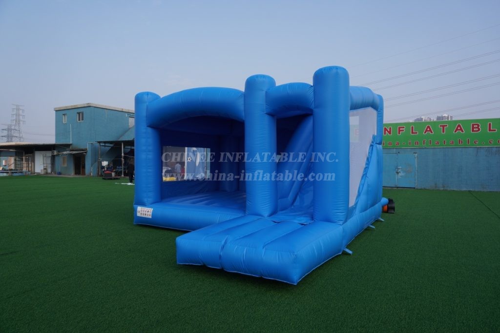 T5-001F Blue Bouncy Castle with Slide