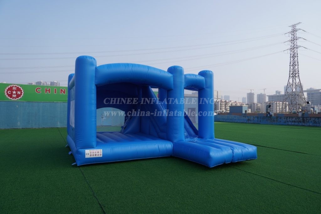 T5-001F Blue Bouncy Castle with Slide