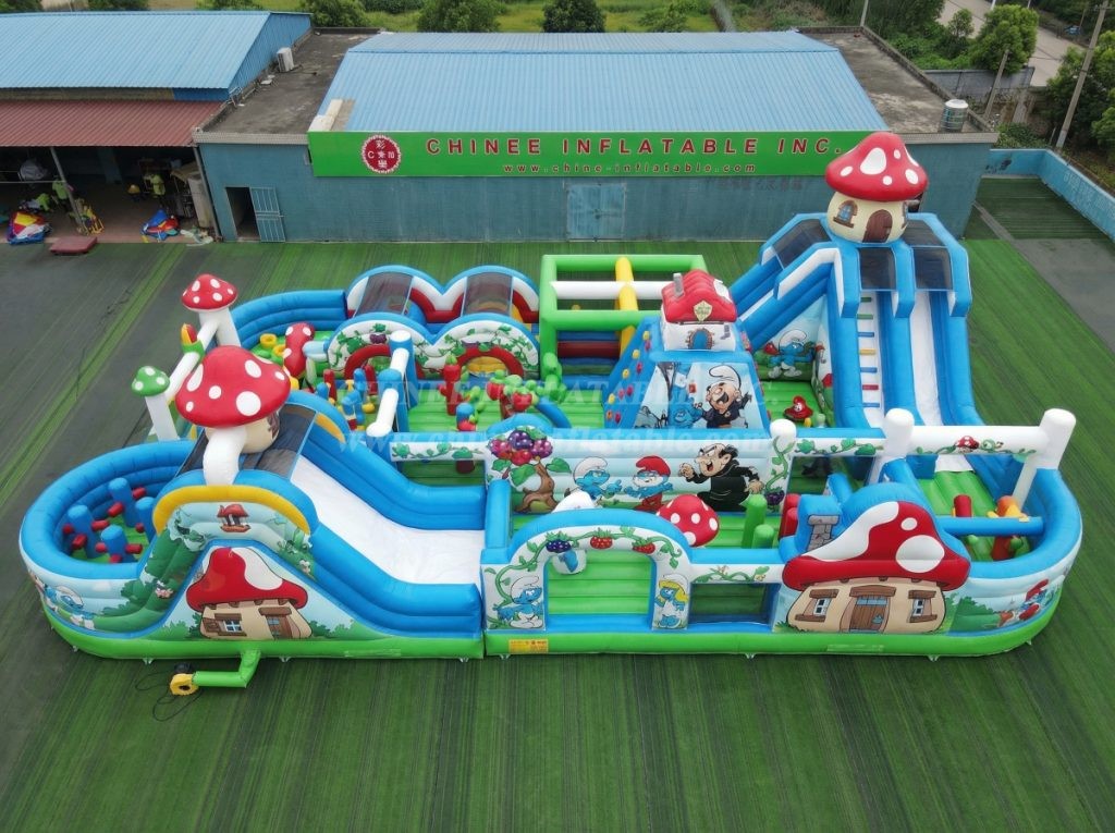 GF3-629 The Smurfs Theme Inflatable Park