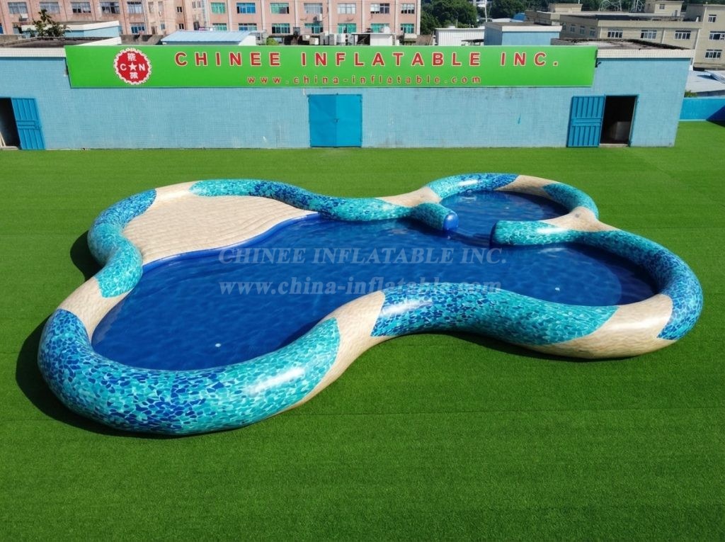 Pool4-037 Irregular Shaped Inflatable Pool