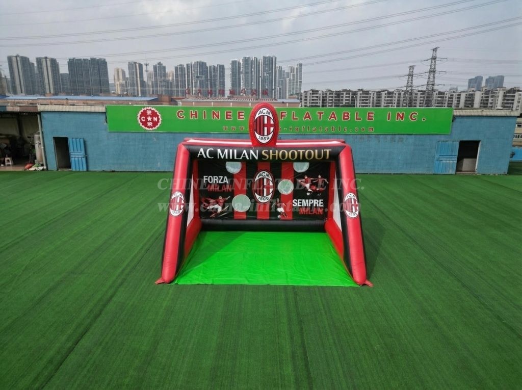 T11-7000 AC Milan Theme Inflatable Football Shoot Out Game