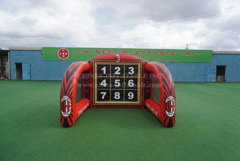 T11-7001 AC Milan Theme Inflatable Football Shoot Out Game
