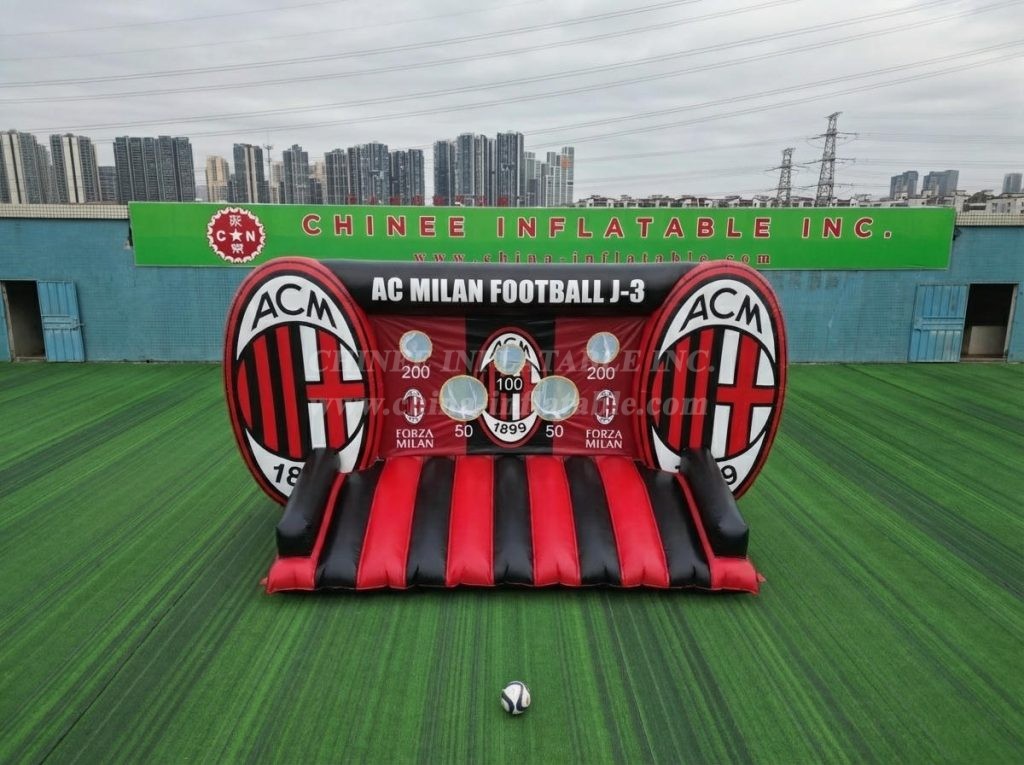 T11-7006 AC Milan Theme Inflatable Football Shoot Out Game