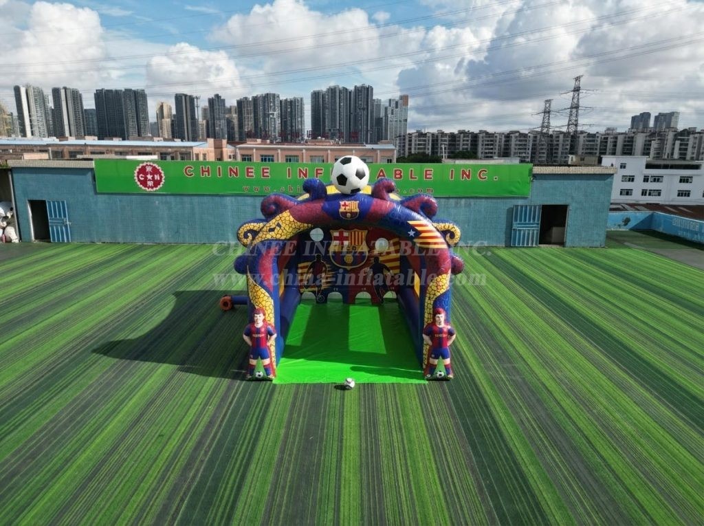 T11-7051 Barcelona Theme Inflatable Football Shoot Out Game