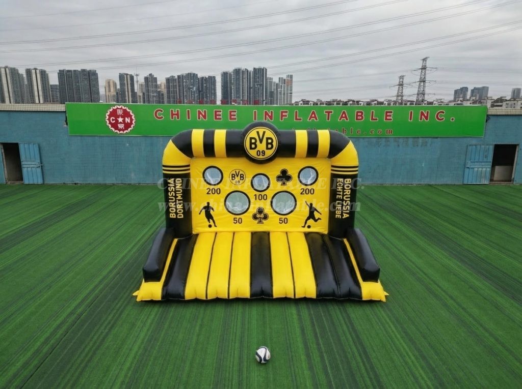 T11-7081 Borussia Dortmund Theme Inflatable Football Shoot Out Game