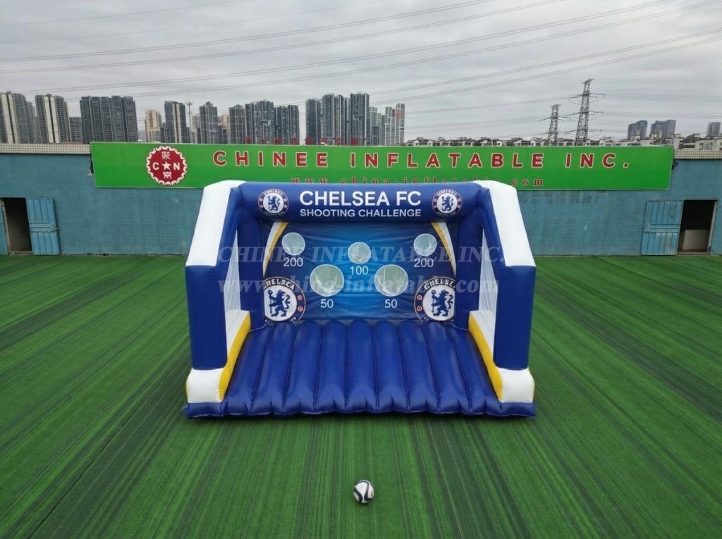 T11-7106 Chelsea Theme Inflatable Football Shoot Out Game