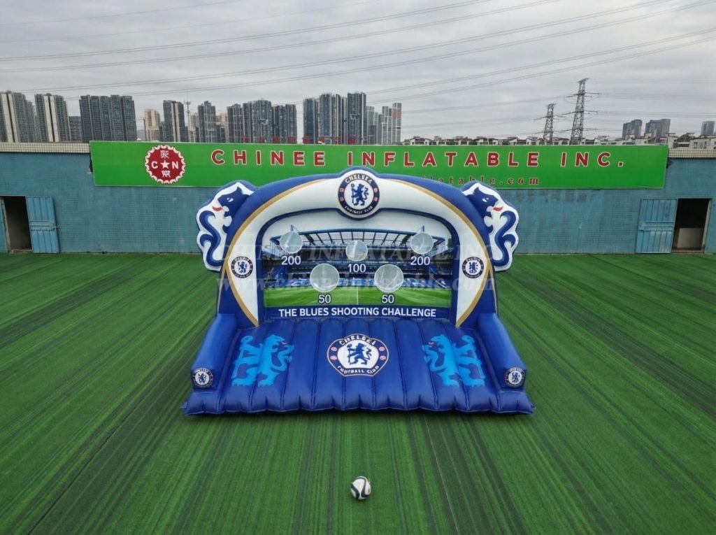 T11-7107 Chelsea Theme Inflatable Football Shoot Out Game