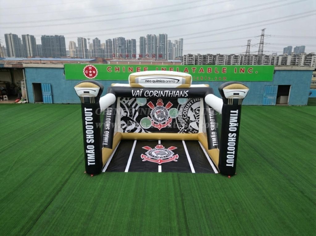 T11-7108 Corinthians Theme Inflatable Football Shoot Out Game