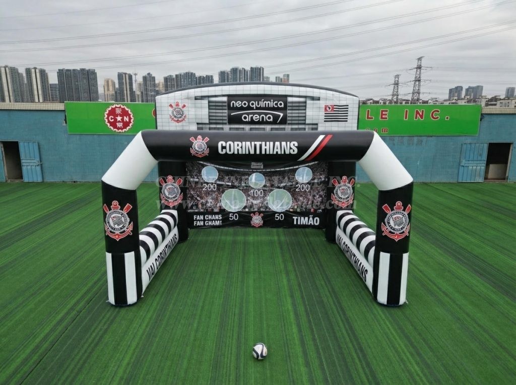 T11-7116 Corinthians Theme Inflatable Football Shoot Out Game