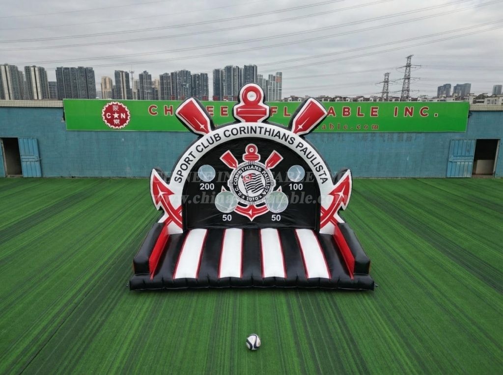 T11-7119 Corinthians Theme Inflatable Football Shoot Out Game