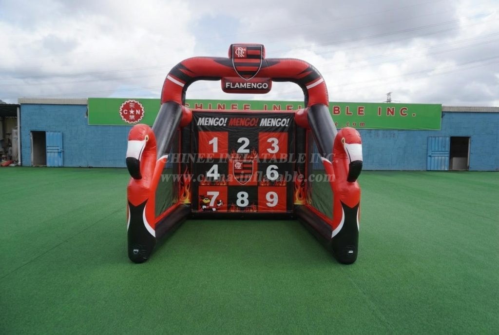 T11-7131 Flamengo Theme Inflatable Football Shoot Out Game