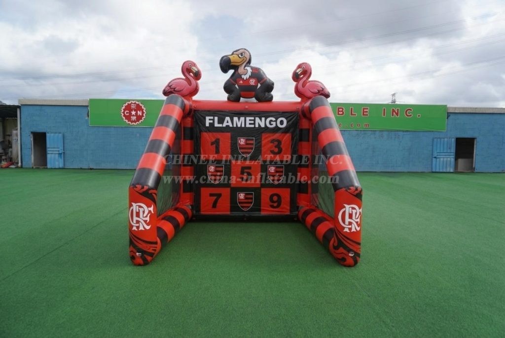 T11-7132 Flamengo Theme Inflatable Football Shoot Out Game