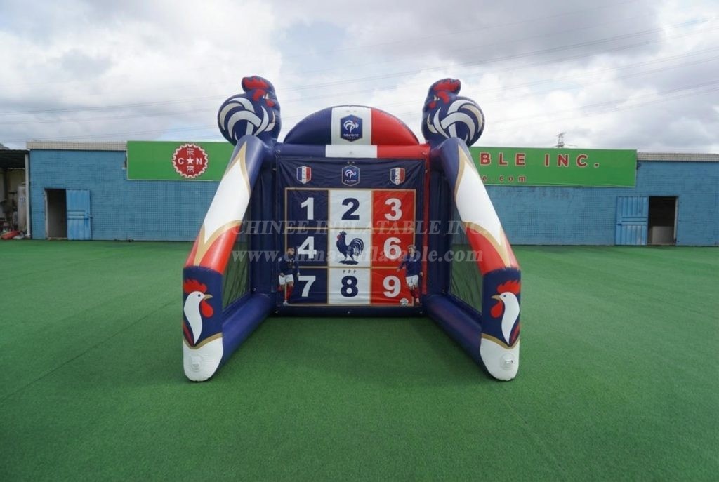 T11-7142 France National Team Theme Inflatable Football Shoot Out Game