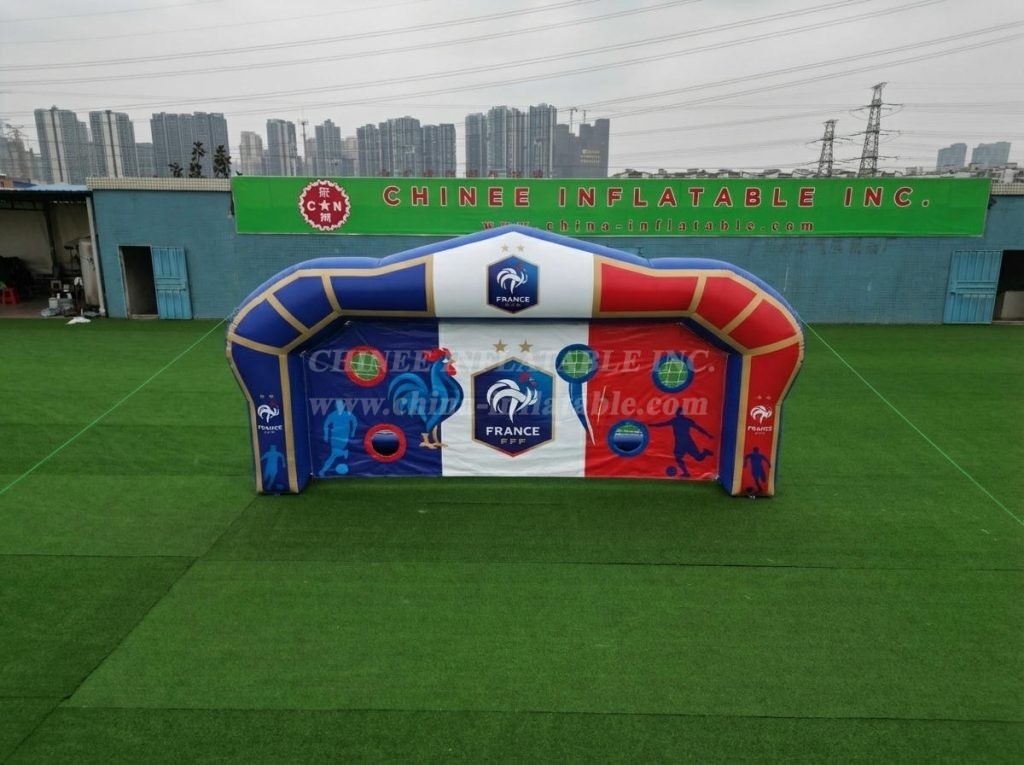 T11-7143 France National Team Theme Inflatable Football Shoot Out Game