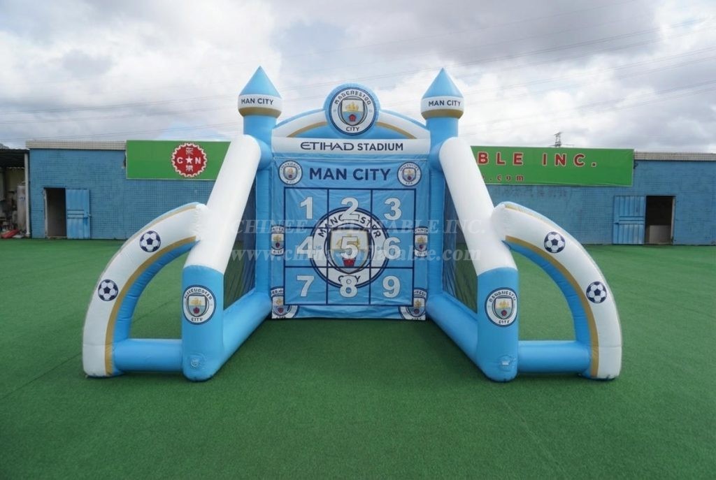 T11-7195 Manchester City Theme Inflatable Football Shoot Out Game