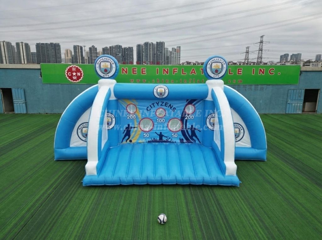 T11-7199 Manchester City Theme Inflatable Football Shoot Out Game