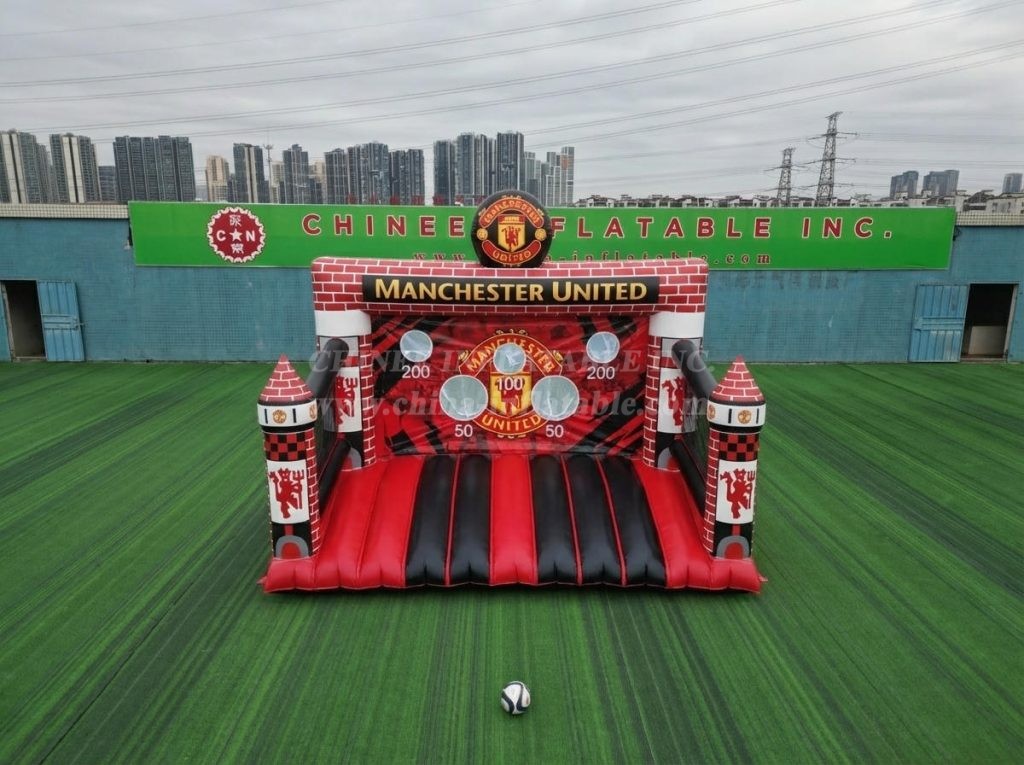 T11-7204 Manchester United Theme Inflatable Football Shoot Out Game