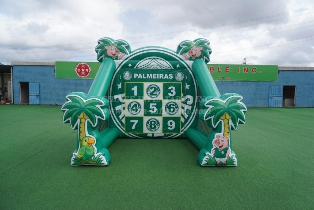 T11-7207 Palmeiras Theme Inflatable Football Shoot Out Game