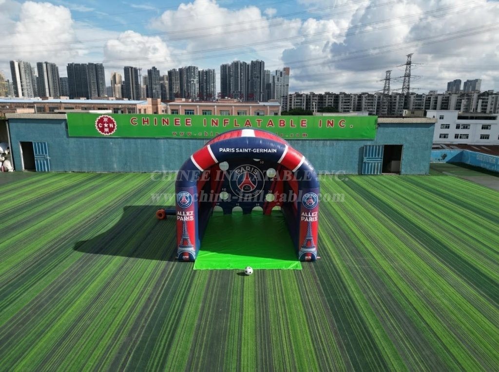 T11-7219 Paris Saint-Germain Theme Inflatable Football Shoot Out Game