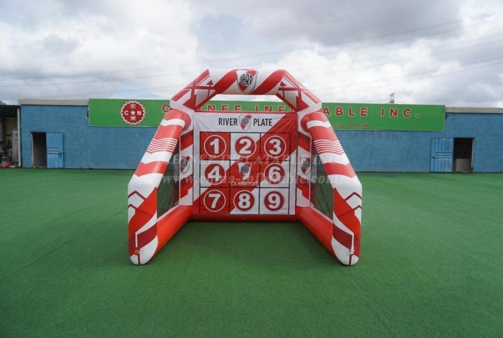 T11-7245 River Plate Theme Inflatable Football Shoot Out Game