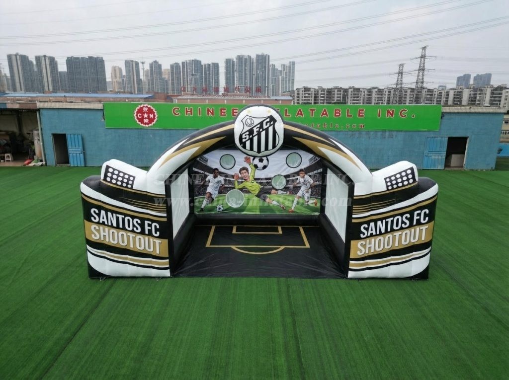 T11-7253 Santos Theme Inflatable Football Shoot Out Game