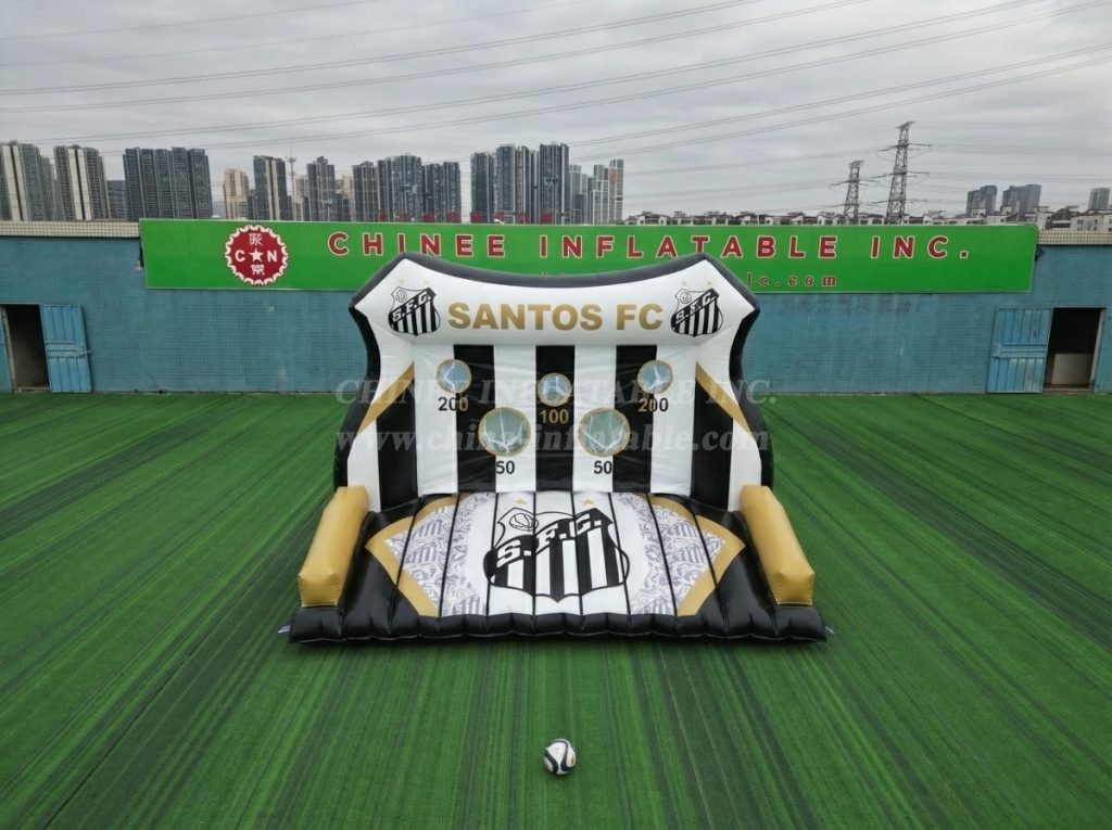 T11-7262 Santos Theme Inflatable Football Shoot Out Game