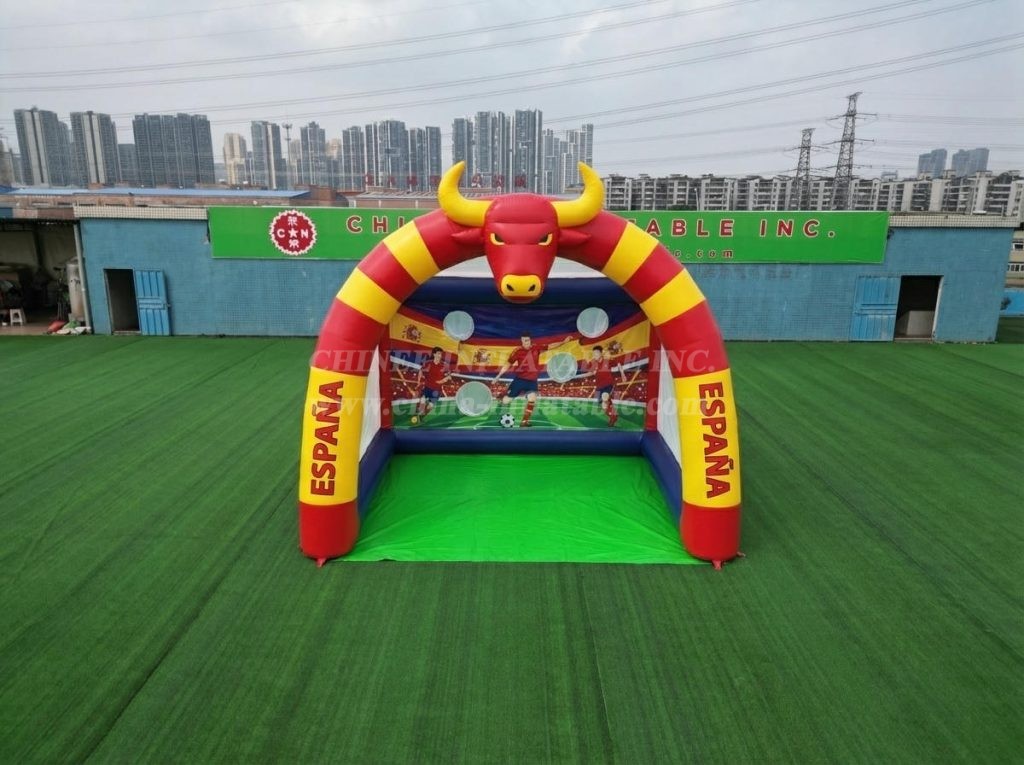 T11-7265 Spain National Team Theme Inflatable Football Shoot Out Game