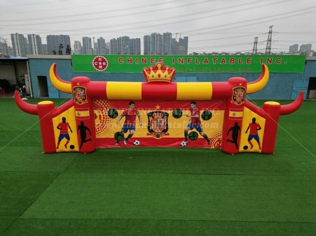 T11-7267 Spain National Team Theme Inflatable Football Shoot Out Game