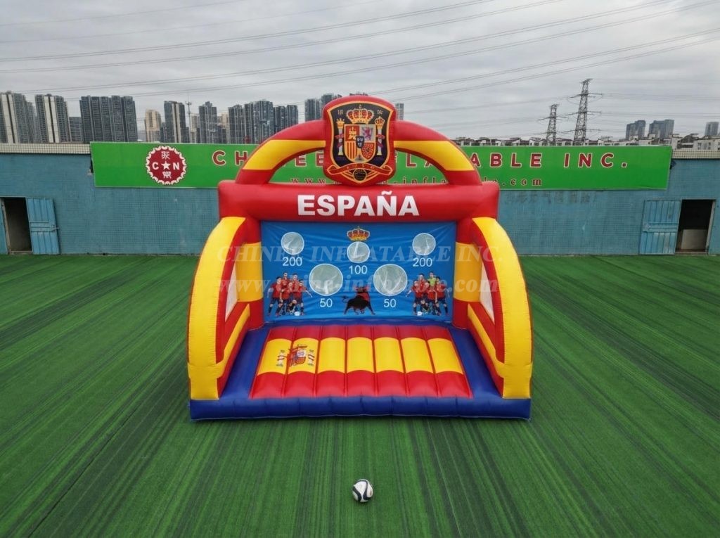 T11-7270 Spain National Team Theme Inflatable Football Shoot Out Game