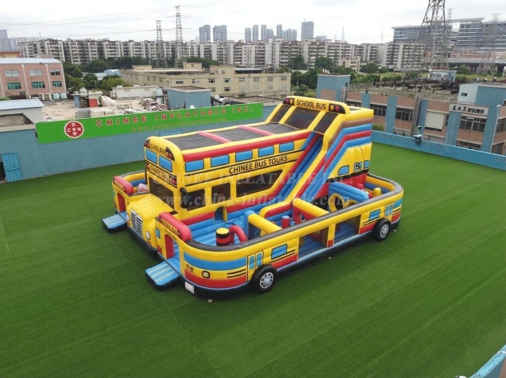 T6-6819 Bus Theme Inflatable Playground