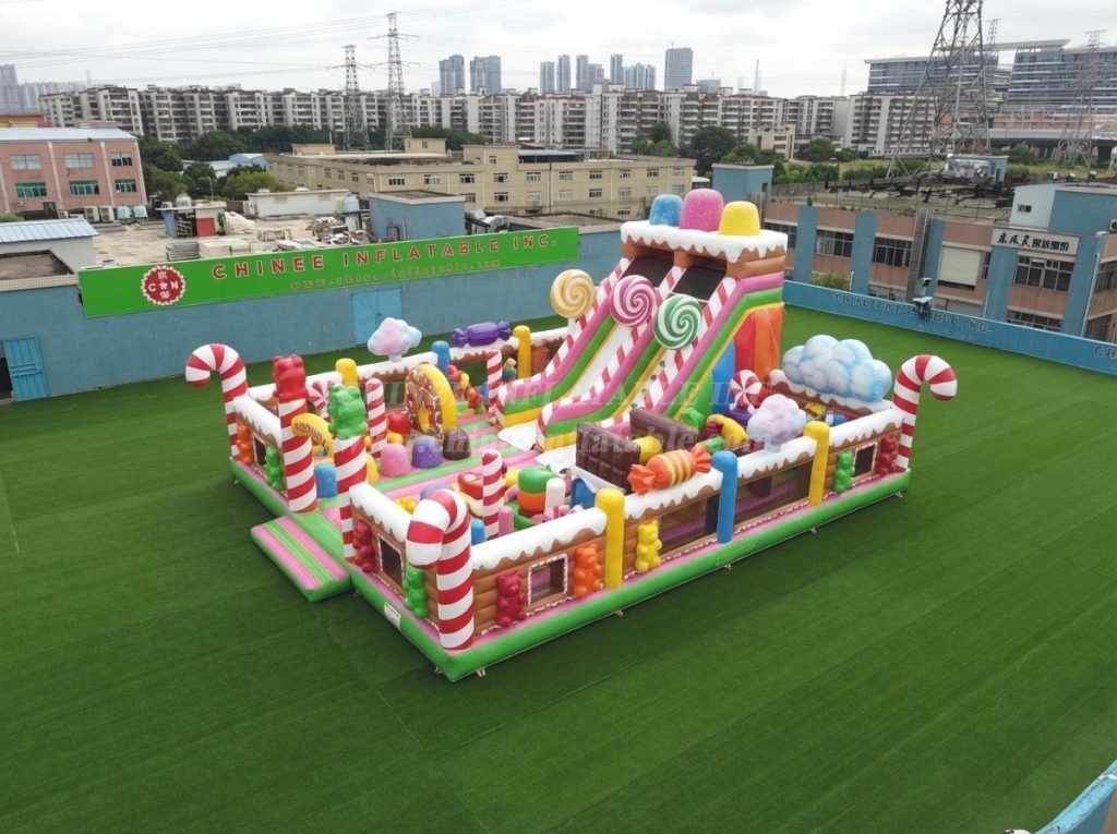 T6-6821 Candy Theme Inflatable Playground