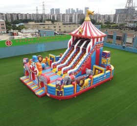 T6-6824 Circus Theme Inflatable Playground