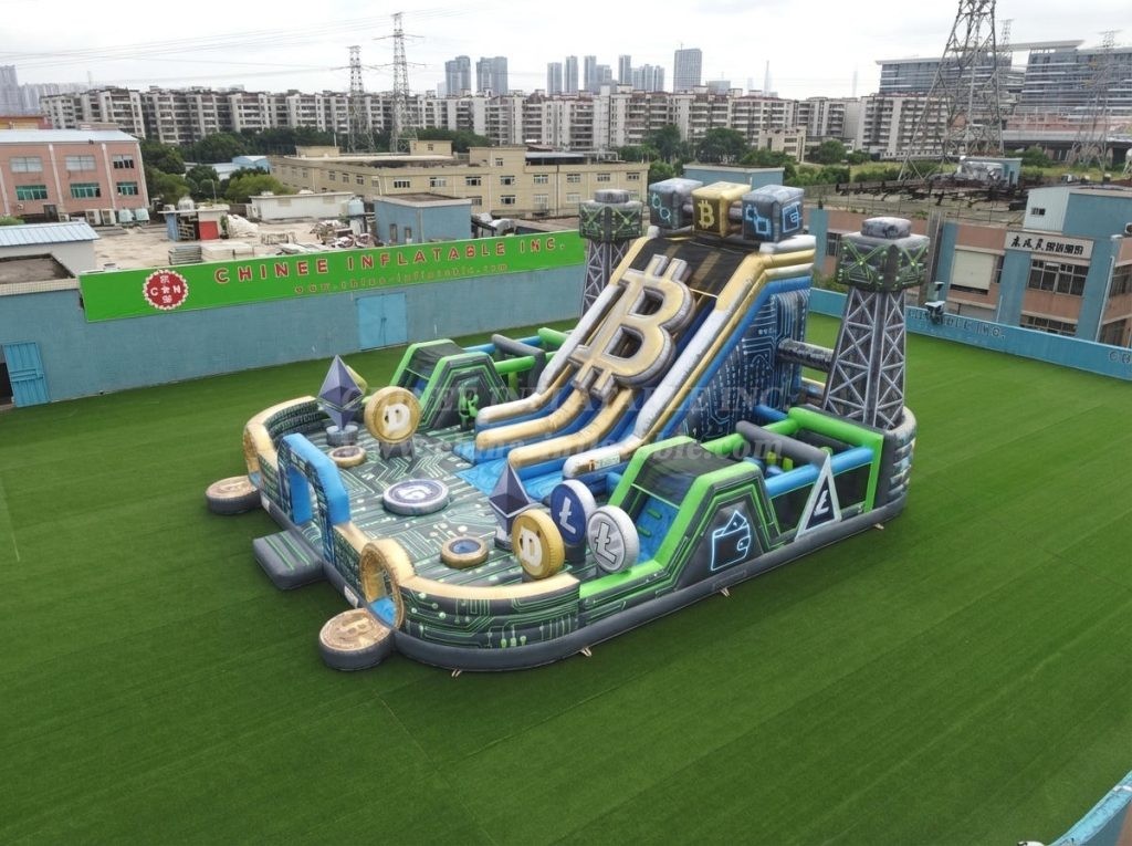 T6-6826 Cryptocurrency Theme Inflatable Playground