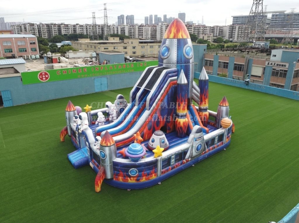 T6-6867 Rocket Theme Inflatable Playground