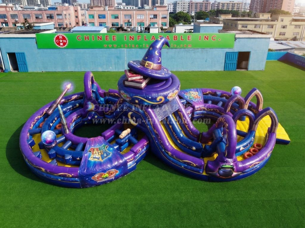 CR2-1002 Wizard Theme Ginat Inflatable Obstacle Courses Challenging Run