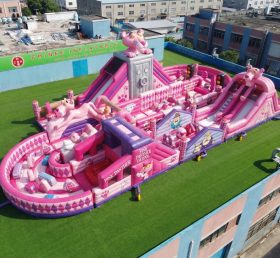 CR2-510 Pink Panther Theme Ginat Inflatable Obstacle Courses Challenging Run