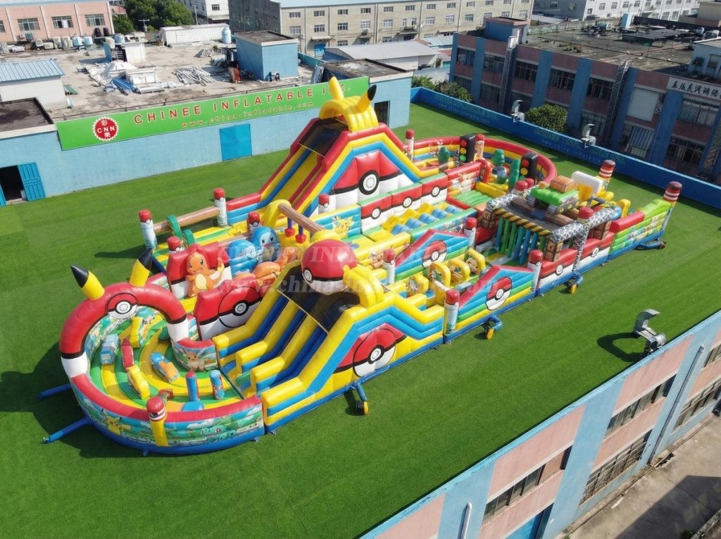 CR2-511 Pokemon Theme Ginat Inflatable Obstacle Courses Challenging Run