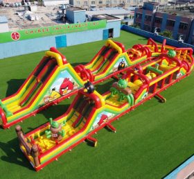 CR2-537 Angry Birds Theme Giant Inflatable Obstacle Courses Challenging Run