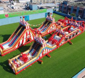 CR2-546 Circus Theme Giant Inflatable Obstacle Courses Challenging Run