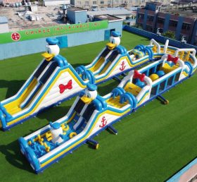CR2-550 Donald Duck Theme Giant Inflatable Obstacle Courses Challenging Run