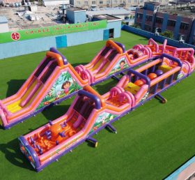 CR2-552 Dora Theme Giant Inflatable Obstacle Courses Challenging Run