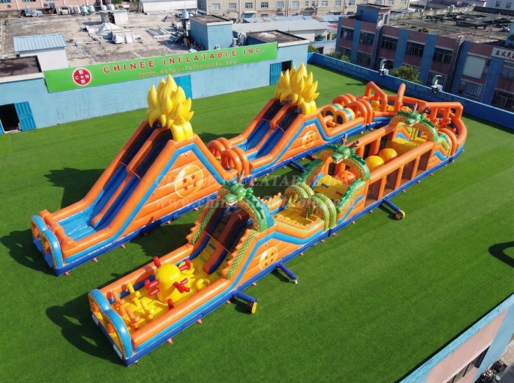 CR2-553 Dragon Ball Theme Giant Inflatable Obstacle Courses Challenging Run