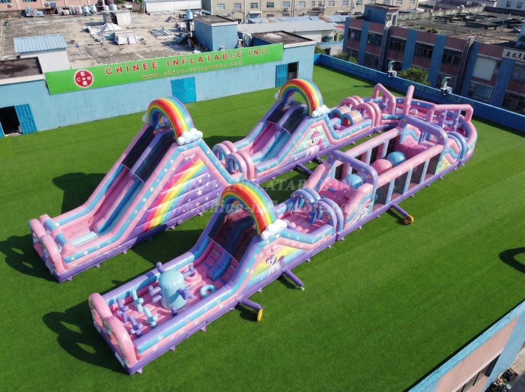CR2-575 My Little Pony Theme Giant Inflatable Obstacle Courses Challenging Run