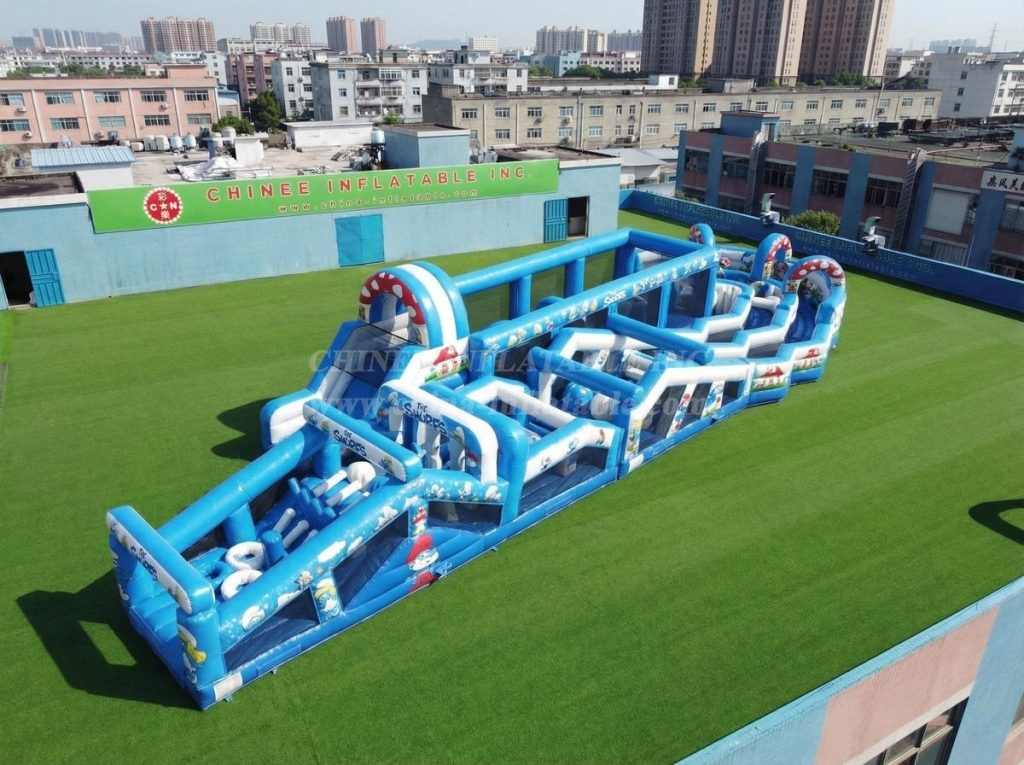 CR2-693 The Smurfs Theme Giant Obstacle Course Challenging Run