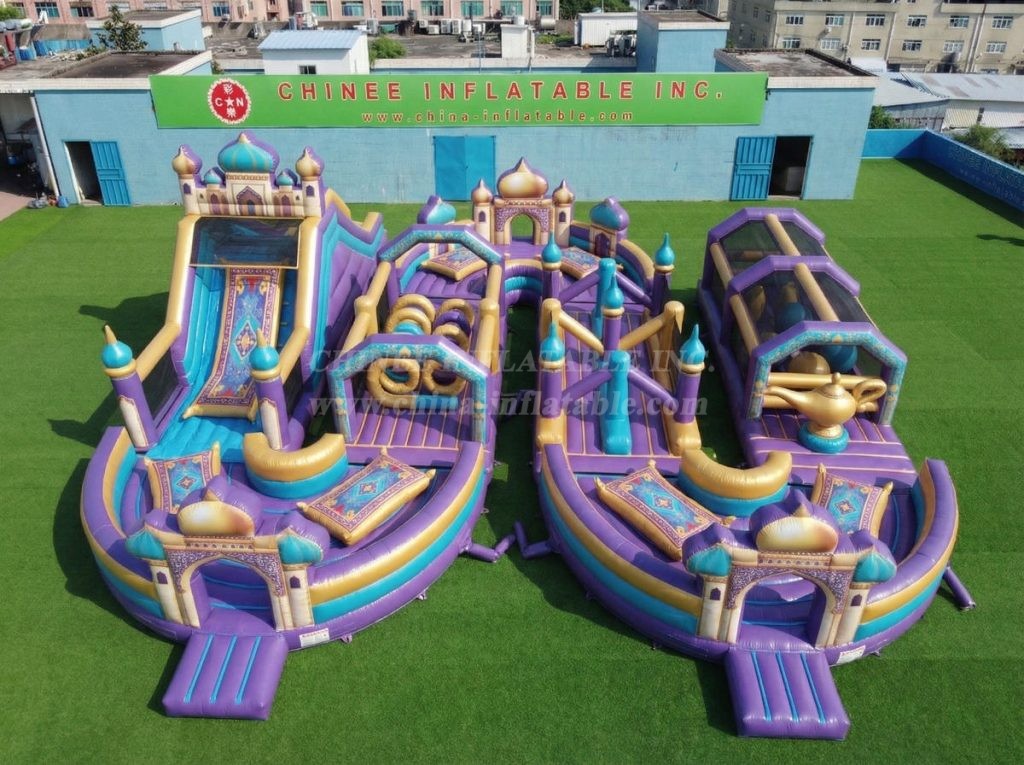 CR2-707 Aladdin Theme Ginat Inflatable Obstacle Courses Challenging Run