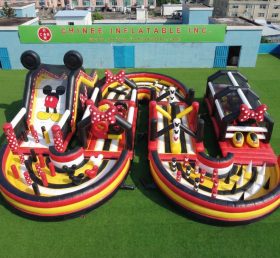 CR2-739 Mickey & Minnie Theme Ginat Inflatable Obstacle Courses Challenging Run
