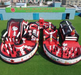 CR2-753 Snoopy Theme Ginat Inflatable Obstacle Courses Challenging Run