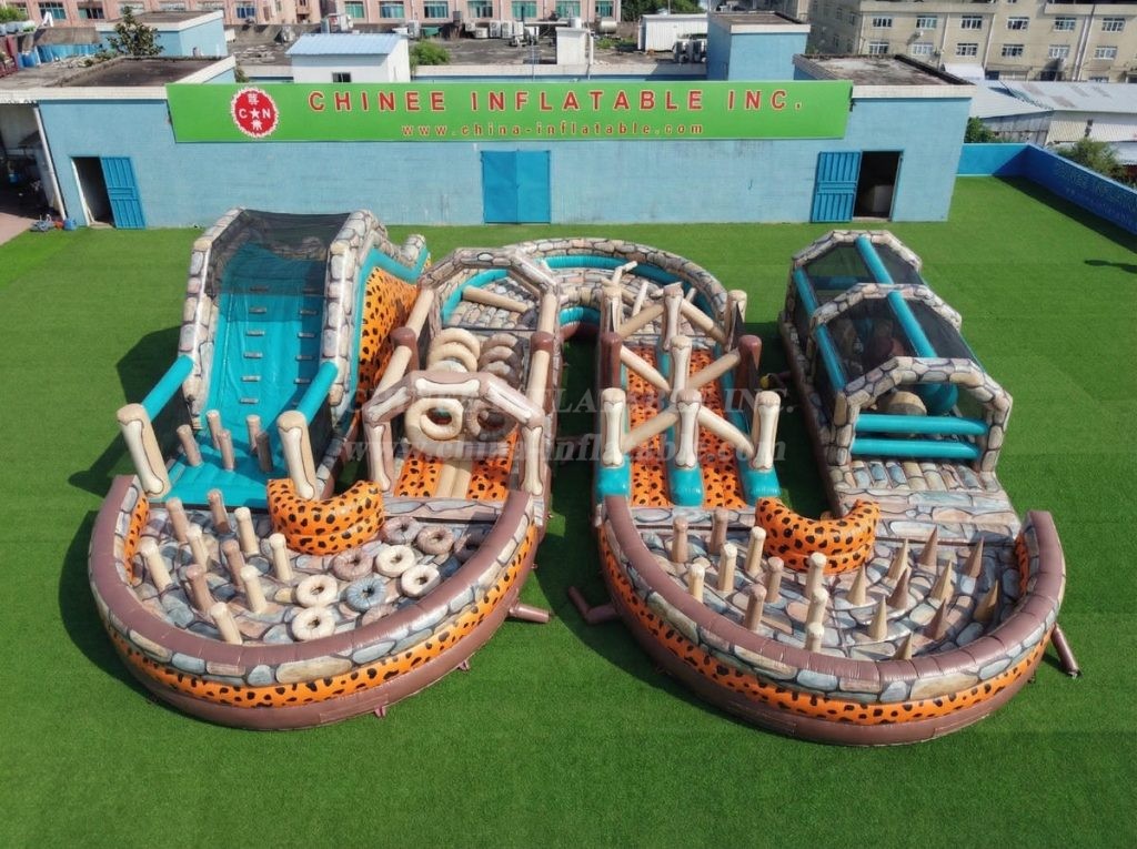 CR2-764 The Flintstones Theme Ginat Inflatable Obstacle Courses Challenging Run