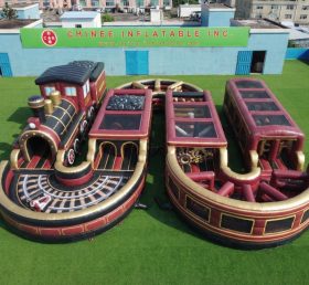 CR2-768 Train Theme Ginat Inflatable Obstacle Courses Challenging Run